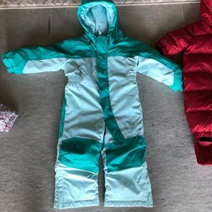 LL Bean toddler snowsuit size 2T Blue Teal